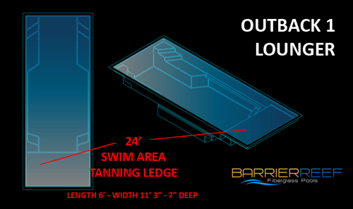 Outback-1-Lounger- barrier reef fiberglass pools