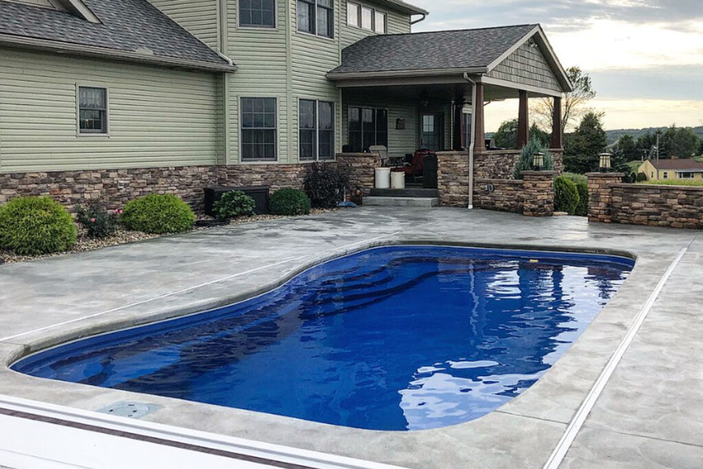 Inground pool installation